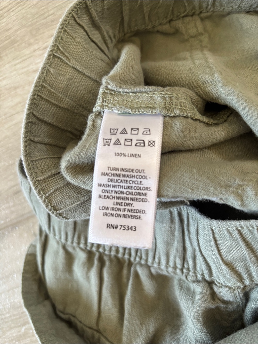C & C California Green Wash Linen Jogger Pants With Pockets Size Medium - Picture 8 of 10